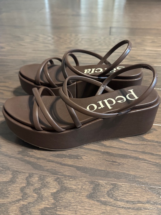 Pedro Garcia Shoes - Pedro Garcia Brown Leather Strappy Platform Sandals